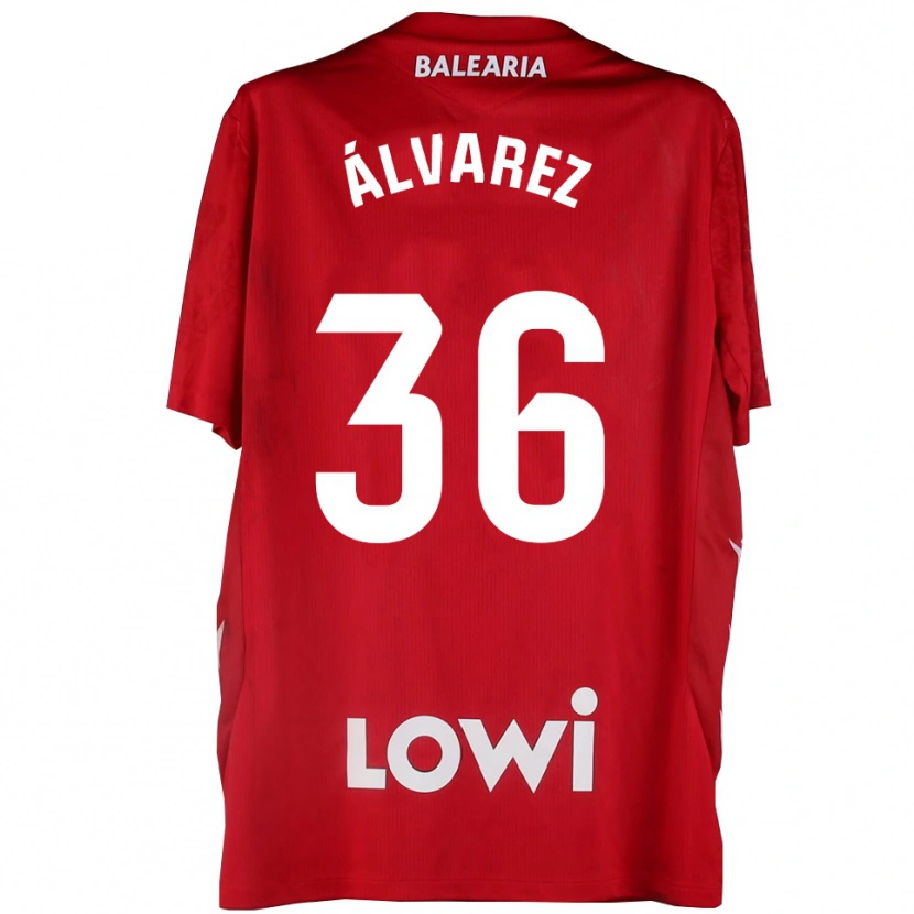 Danxen Uomo Anna Álvarez #36 Maglia Gara Portiere Rosso Bianco 2025/26 Maglietta
