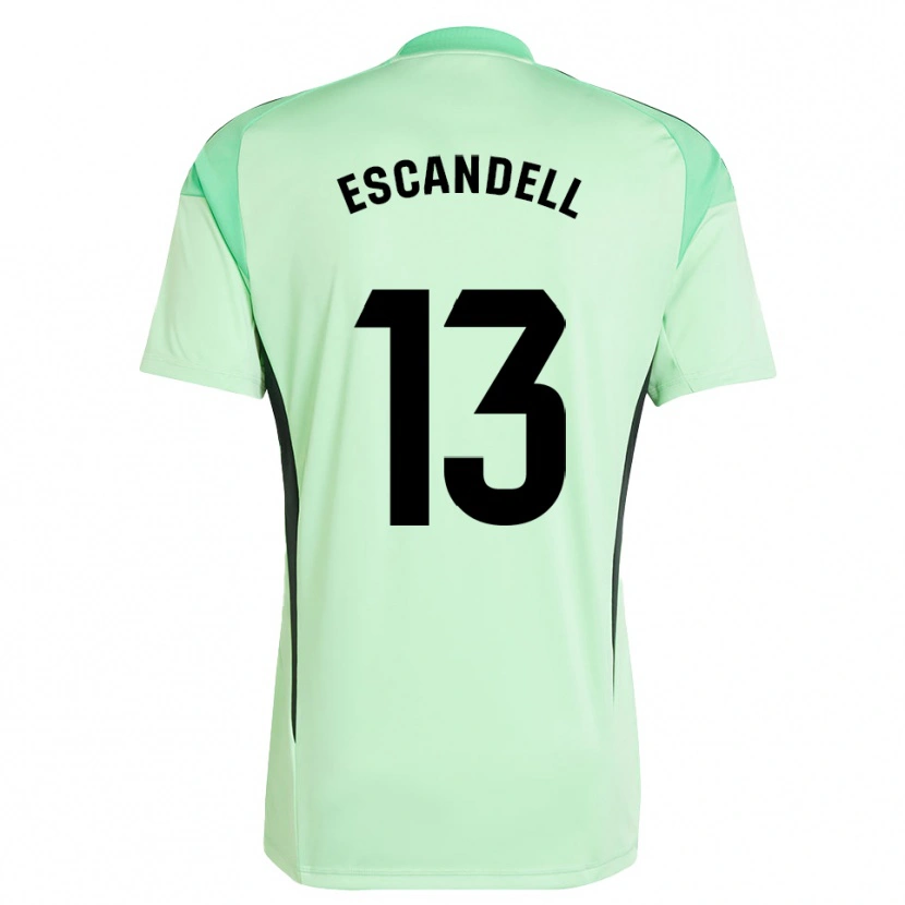 Danxen Uomo Aarón Escandell #13 Maglia Gara Portiere Verde Chiaro Nero 2025/26 Maglietta
