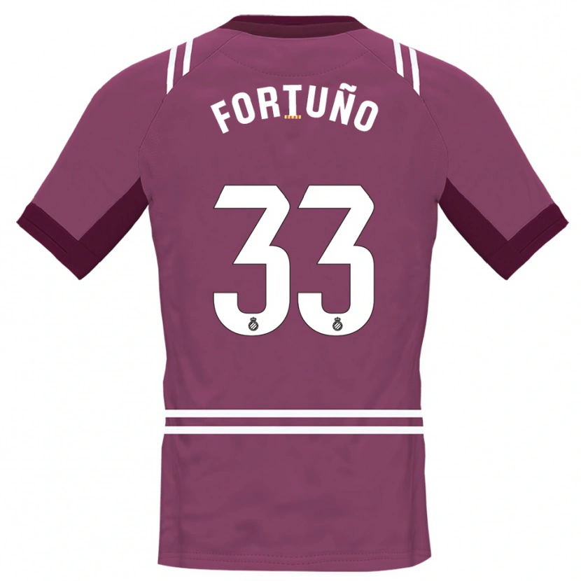 Danxen Uomo Ángel Fortuño #33 Maglia Gara Portiere Borgogna Bianco 2025/26 Maglietta