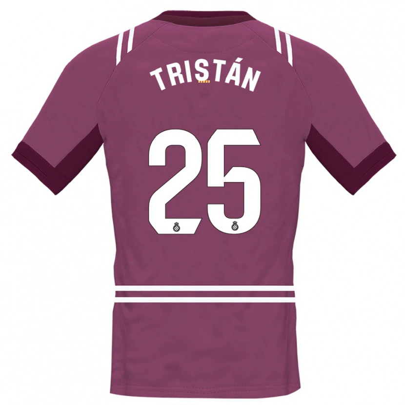 Danxen Uomo Pol Tristán #25 Maglia Gara Portiere Borgogna Bianco 2025/26 Maglietta