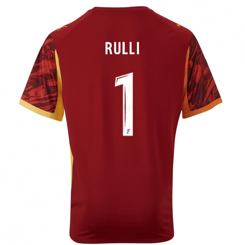 Danxen Uomo Gerónimo Rulli #1 Maglia Gara Portiere Borgogna Marrone 2025/26 Maglietta