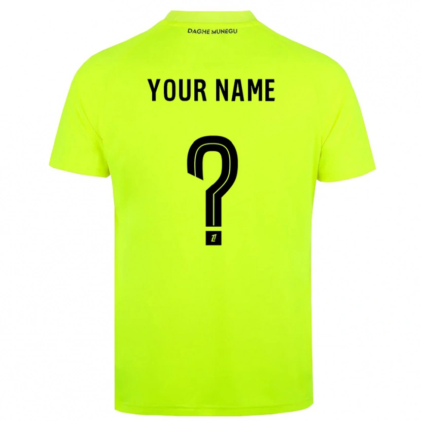 Danxen Uomo AS Monaco Maglia Gara Portiere Verde Fluorescente Nero 2025/26 Maglietta