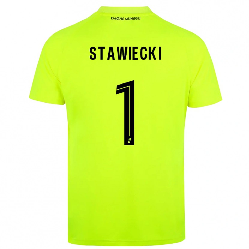 Danxen Uomo Jules Stawiecki #1 Maglia Gara Portiere Verde Fluorescente Nero 2025/26 Maglietta