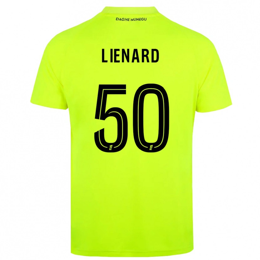 Danxen Uomo Yann Lienard #50 Maglia Gara Portiere Verde Fluorescente Nero 2025/26 Maglietta