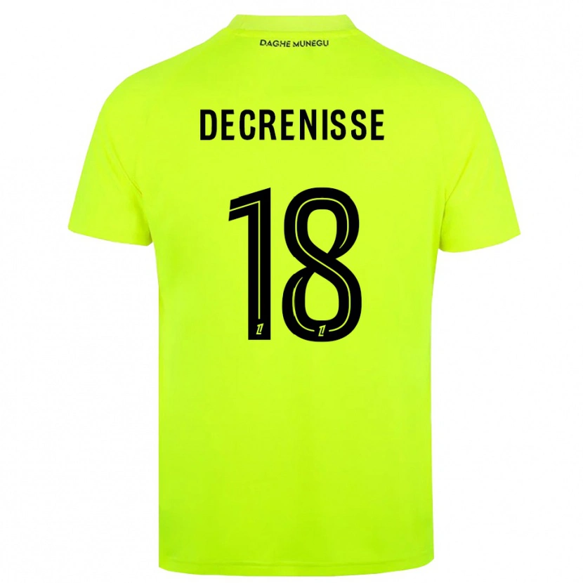 Danxen Uomo Axel Decrenisse #18 Maglia Gara Portiere Verde Fluorescente Nero 2025/26 Maglietta