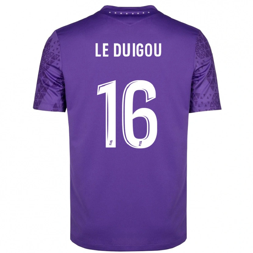 Danxen Uomo Daniel Le Duigou #16 Maglia Gara Portiere Viola Bianco 2025/26 Maglietta