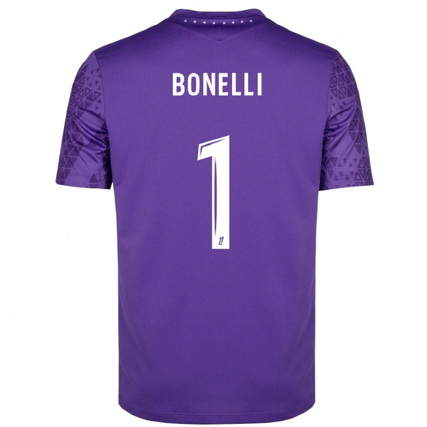 Danxen Uomo Lucas Bonelli #1 Maglia Gara Portiere Viola Bianco 2025/26 Maglietta
