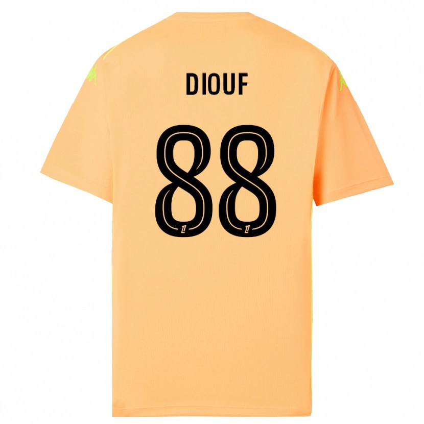Danxen Uomo Yehvann Diouf #88 Maglia Gara Portiere Arancione Chiaro Nero 2025/26 Maglietta