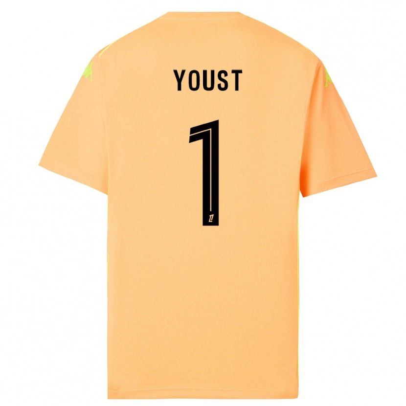 Danxen Uomo Matys Youst #1 Maglia Gara Portiere Arancione Chiaro Nero 2025/26 Maglietta