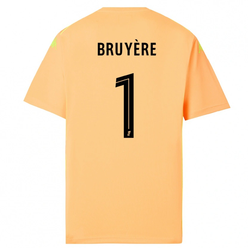 Danxen Uomo Théo Bruyère #1 Maglia Gara Portiere Arancione Chiaro Nero 2025/26 Maglietta