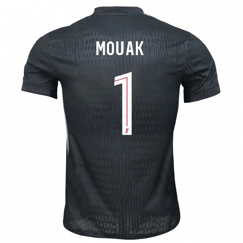 Danxen Uomo Adam Mouak #1 Maglia Gara Portiere Grigio Scuro Nero 2025/26 Maglietta