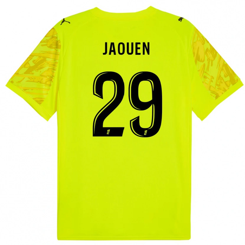 Danxen Uomo Ewen Jaouen #29 Maglia Gara Portiere Verde Fluorescente Giallo 2025/26 Maglietta