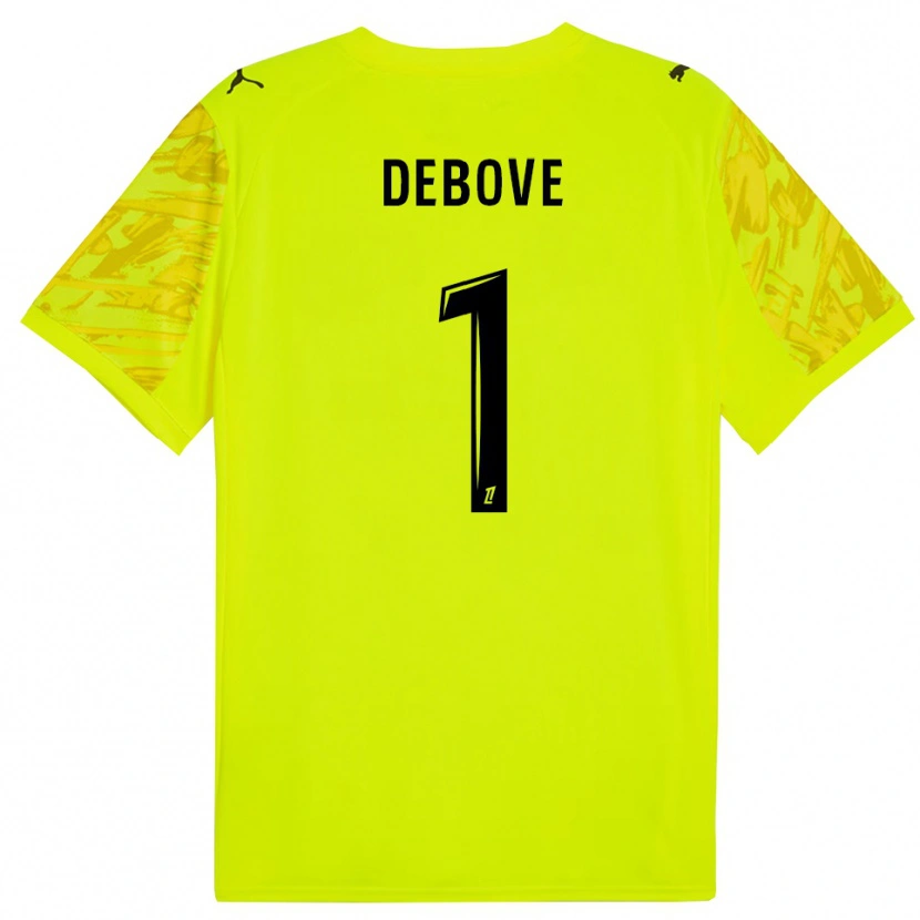 Danxen Uomo Maxime Debove #1 Maglia Gara Portiere Verde Fluorescente Giallo 2025/26 Maglietta