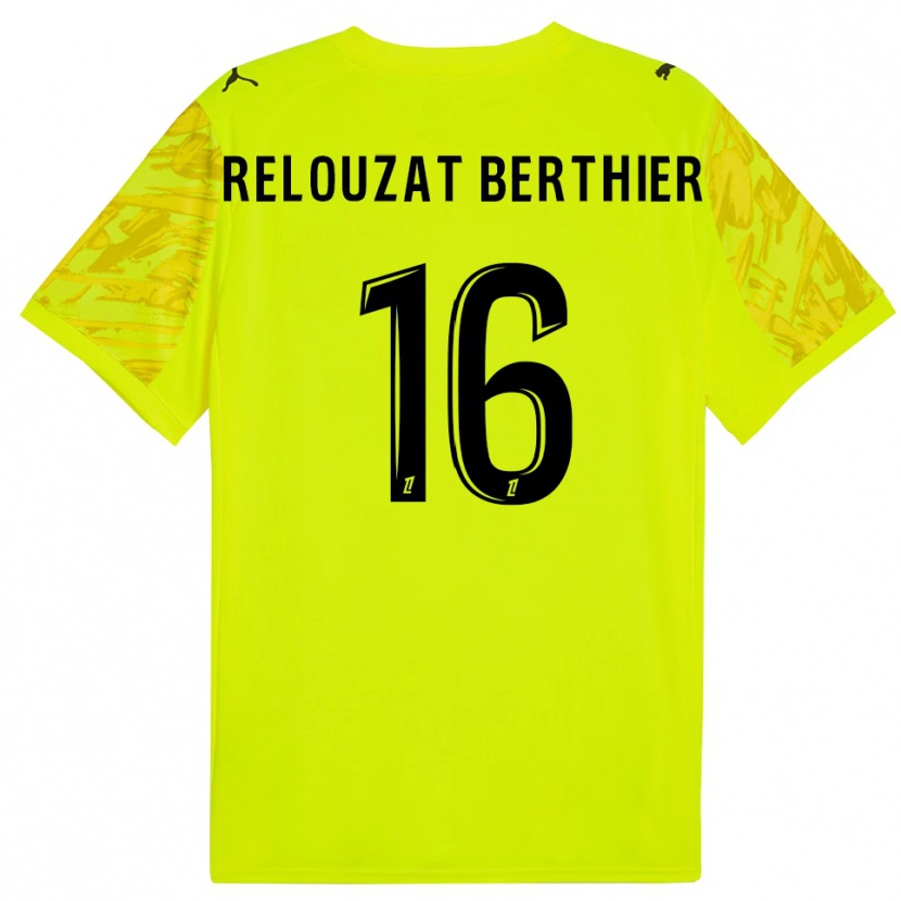Danxen Uomo Maxime Relouzat Berthier #16 Maglia Gara Portiere Verde Fluorescente Giallo 2025/26 Maglietta