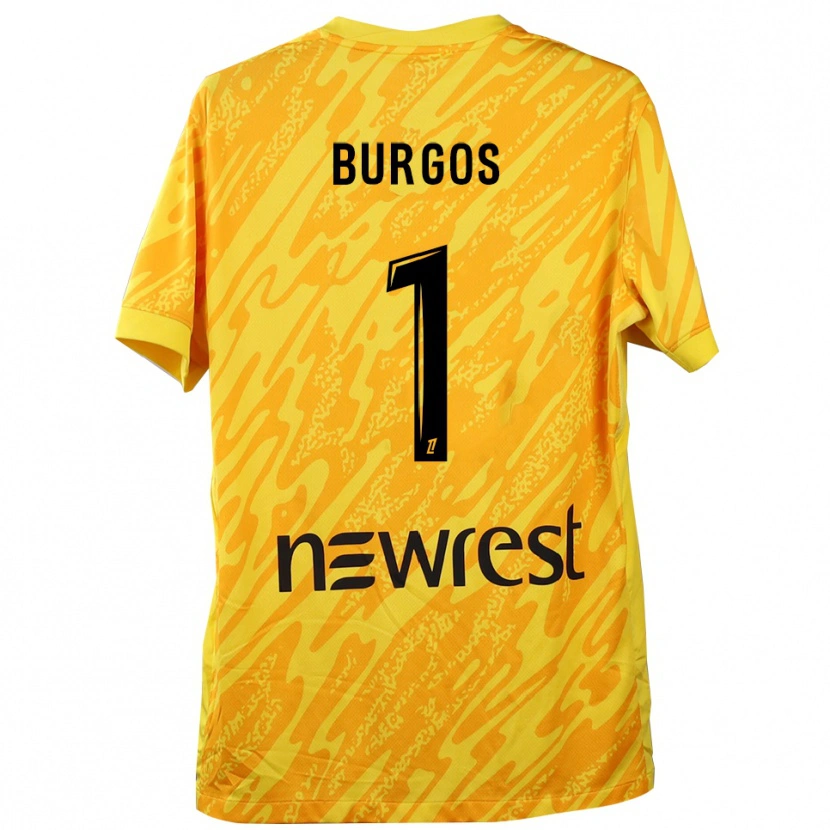 Danxen Uomo Diego Burgos #1 Maglia Gara Portiere Giallo Nero 2025/26 Maglietta