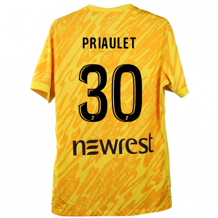 Danxen Uomo Anaïs Priaulet #30 Maglia Gara Portiere Giallo Nero 2025/26 Maglietta