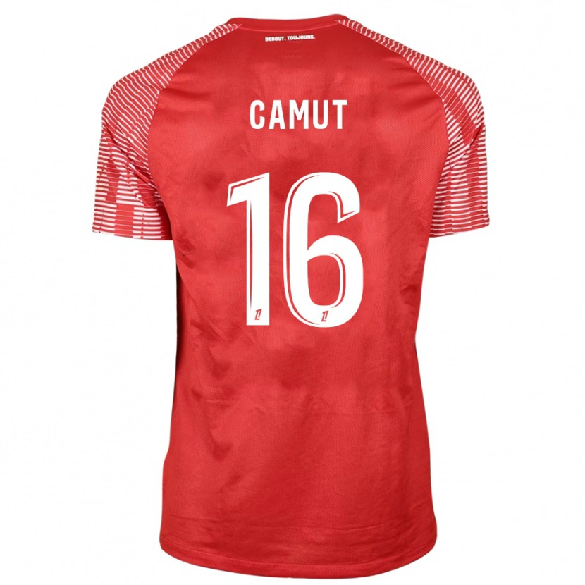Danxen Uomo Maël Camut #16 Maglia Gara Portiere Rosso Bianco 2025/26 Maglietta