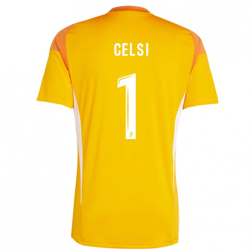 Danxen Uomo Rafael Celsi #1 Maglia Gara Portiere Arancione Chiaro Bianco 2025/26 Maglietta