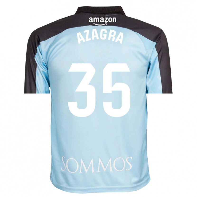 Danxen Uomo Nico Azagra #35 Maglia Gara Portiere Azzurro Chiaro Nero 2025/26 Maglietta