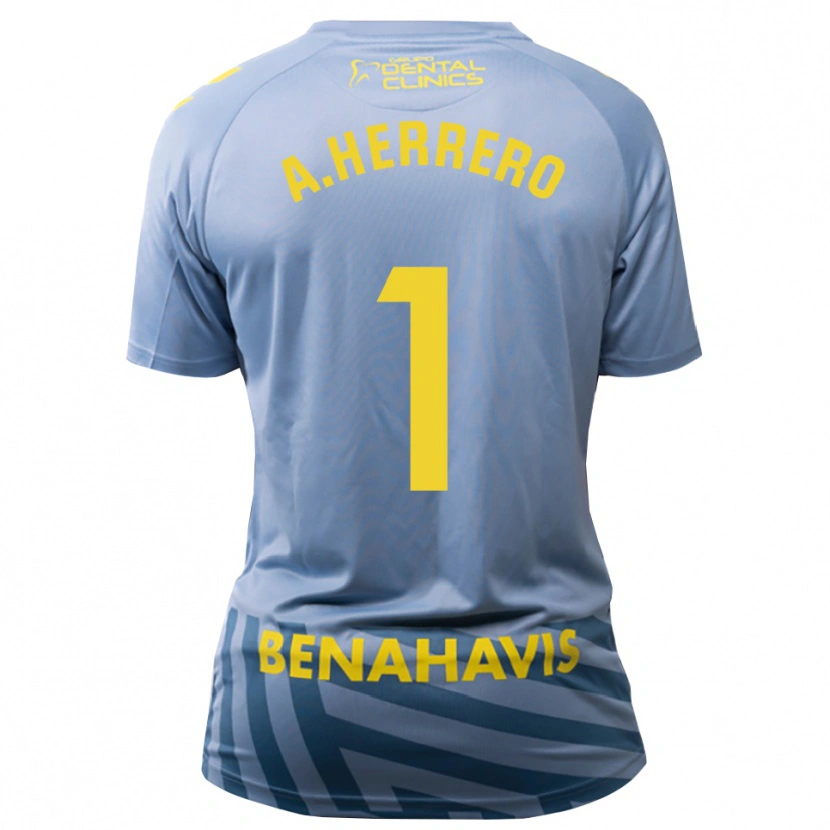 Danxen Uomo Alfonso Herrero #1 Maglia Gara Portiere Azzurro Chiaro Grigio 2025/26 Maglietta