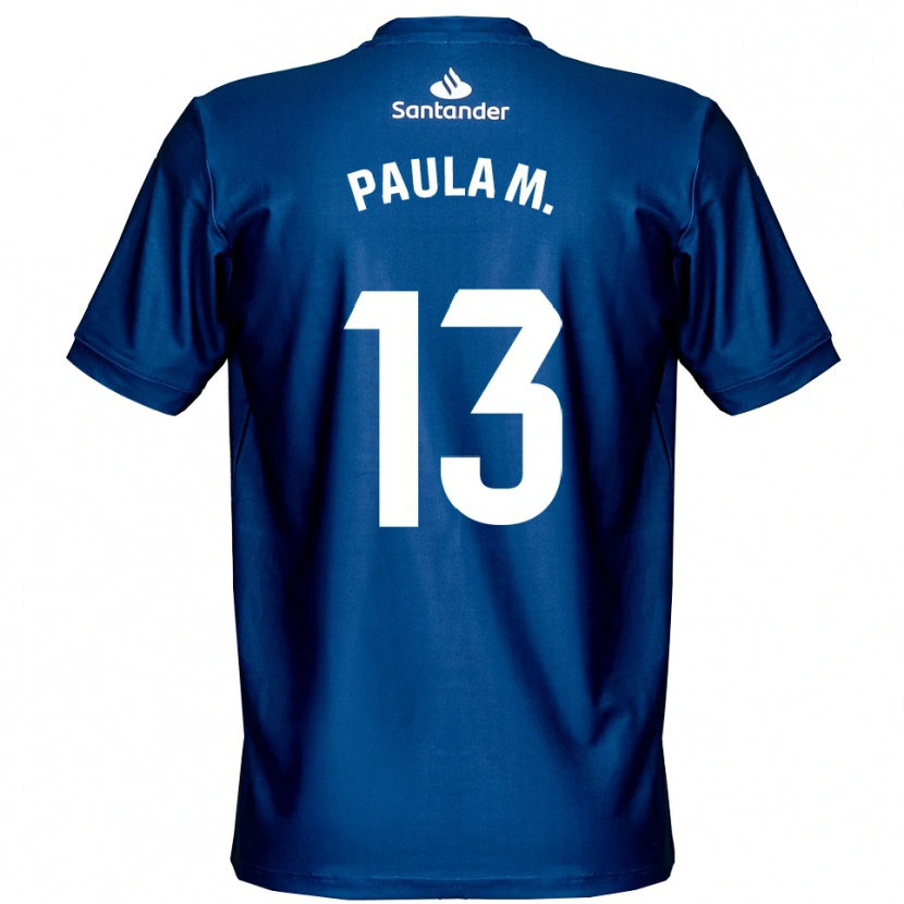 Danxen Uomo Paula Muñoz Álvarez #13 Maglia Gara Portiere Blu Royal Bianco 2025/26 Maglietta