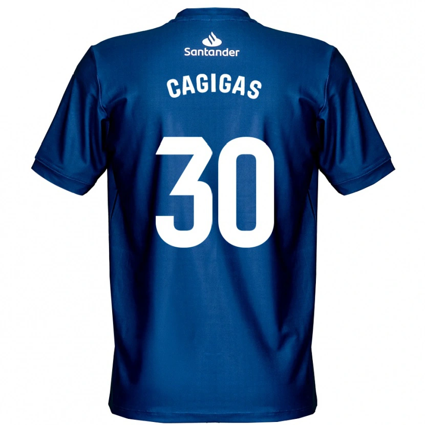 Danxen Uomo Iván Cagigas #30 Maglia Gara Portiere Blu Royal Bianco 2025/26 Maglietta