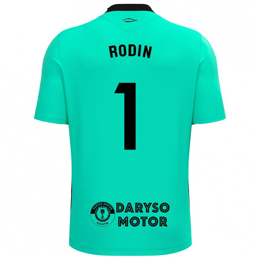 Danxen Uomo Antonio Rodin #1 Maglia Gara Portiere Turchese Nero 2025/26 Maglietta