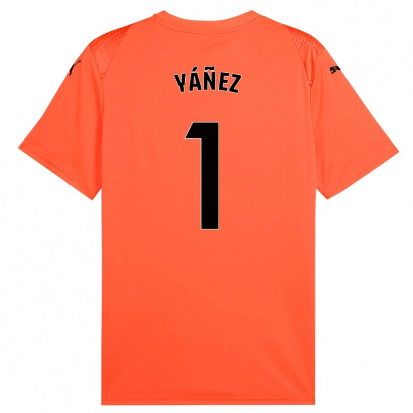 Danxen Uomo Rubén Yáñez #1 Maglia Gara Portiere Arancione Nero Rosso 2025/26 Maglietta