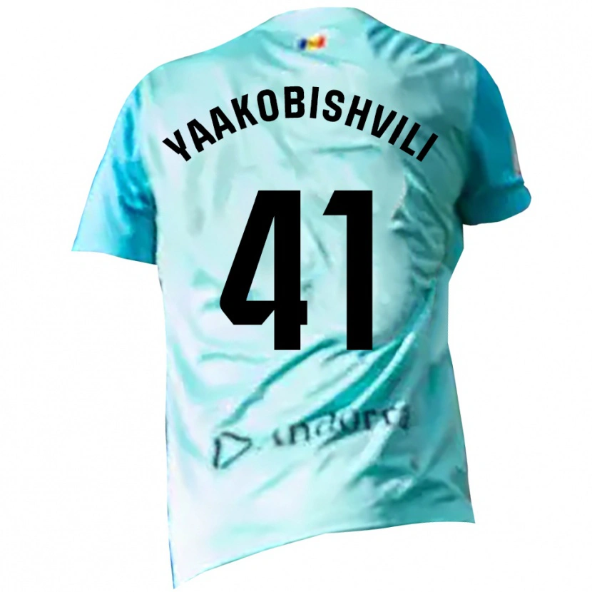 Danxen Uomo Áron Yaakobishvili #41 Maglia Gara Portiere Ciano Nero 2025/26 Maglietta