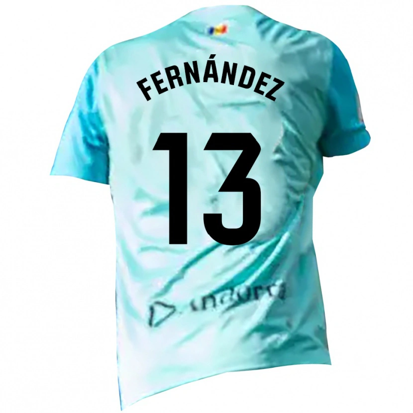 Danxen Uomo Ferran Fernández #13 Maglia Gara Portiere Ciano Nero 2025/26 Maglietta