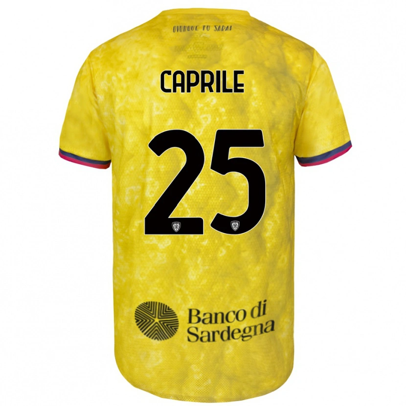 Danxen Uomo Elia Caprile #25 Maglia Gara Portiere Giallo Nero 2025/26 Maglietta