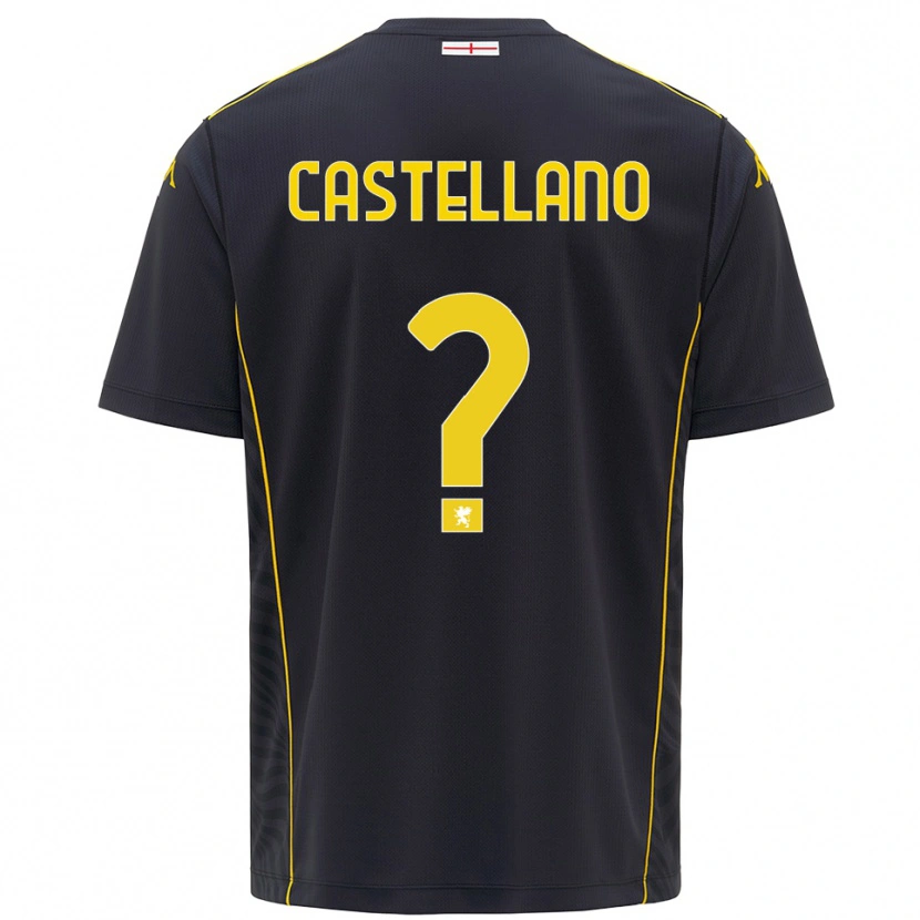 Danxen Uomo Cristiano Castellano #0 Maglia Gara Portiere Nero Giallo 2025/26 Maglietta