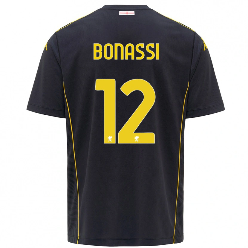 Danxen Uomo Lorenzo Bonassi #12 Maglia Gara Portiere Nero Giallo 2025/26 Maglietta