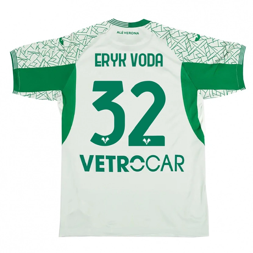 Danxen Uomo Eryk Vodă #32 Maglia Gara Portiere Verde Rosso 2025/26 Maglietta