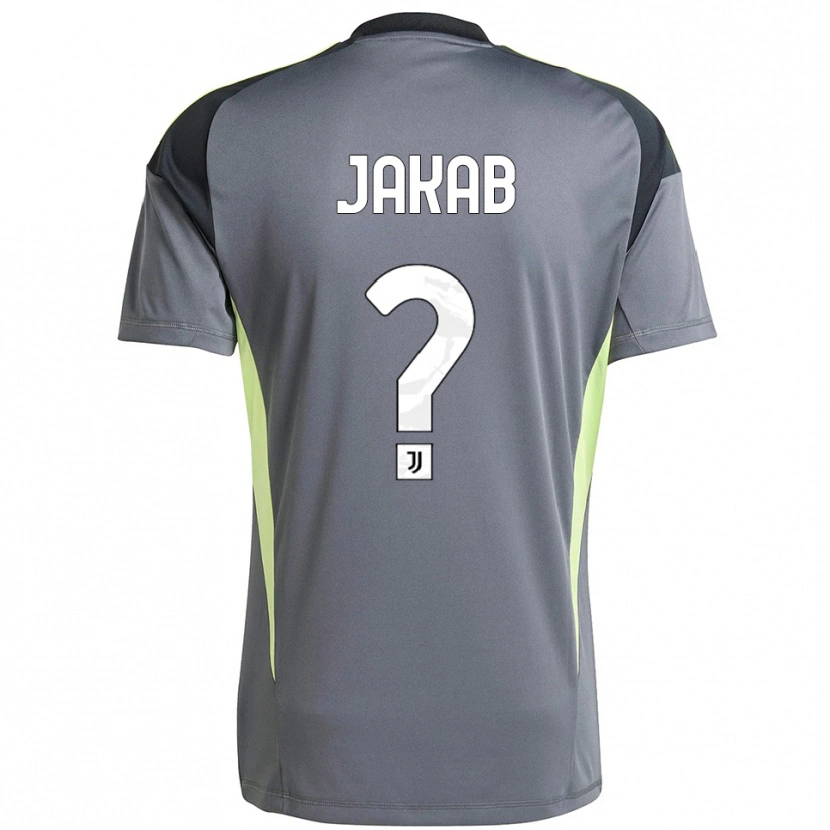 Danxen Uomo Mátyás Jakab #0 Maglia Gara Portiere Grigio Scuro Bianco 2025/26 Maglietta