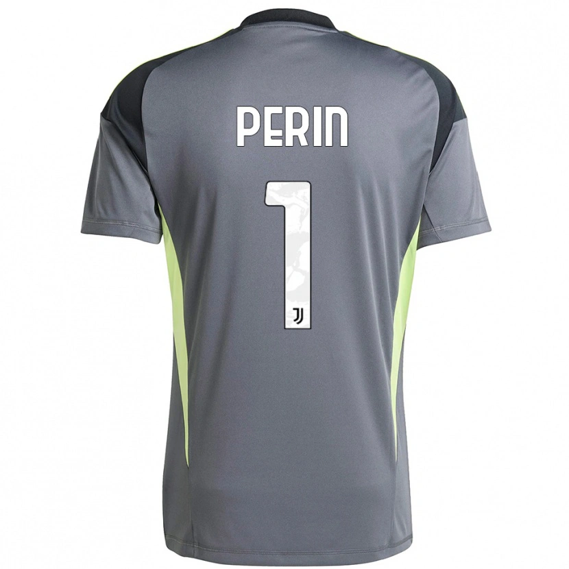Danxen Uomo Mattia Perin #1 Maglia Gara Portiere Grigio Scuro Bianco 2025/26 Maglietta