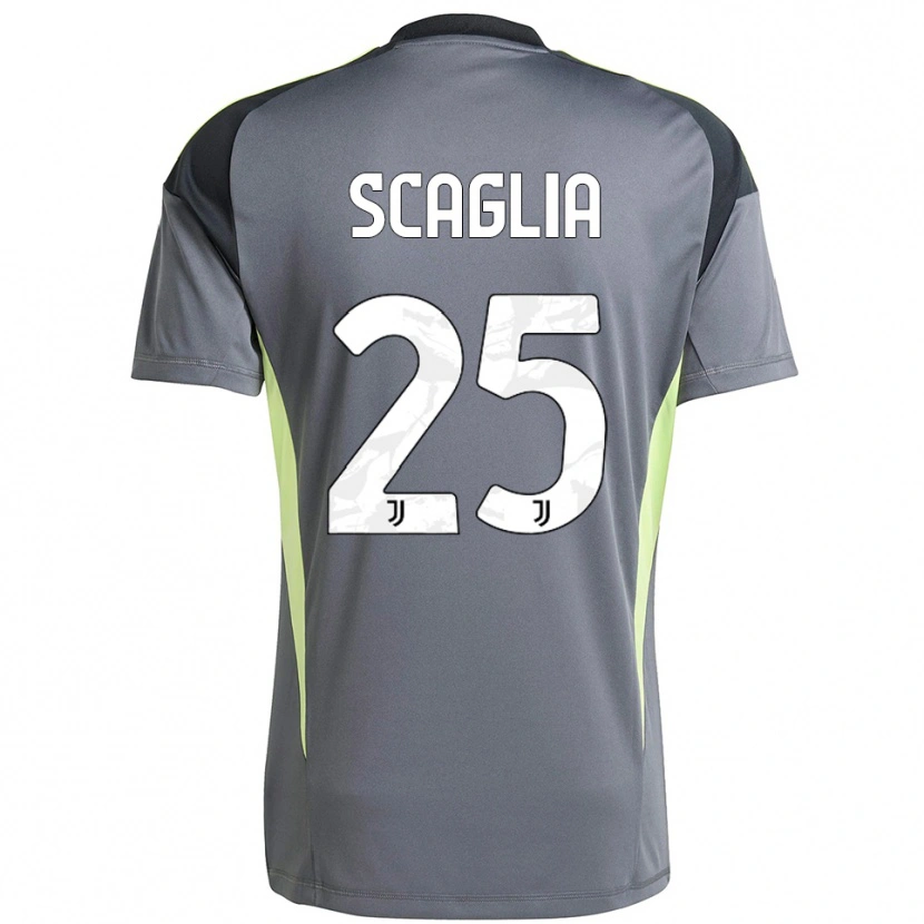 Danxen Uomo Simone Scaglia #25 Maglia Gara Portiere Grigio Scuro Bianco 2025/26 Maglietta