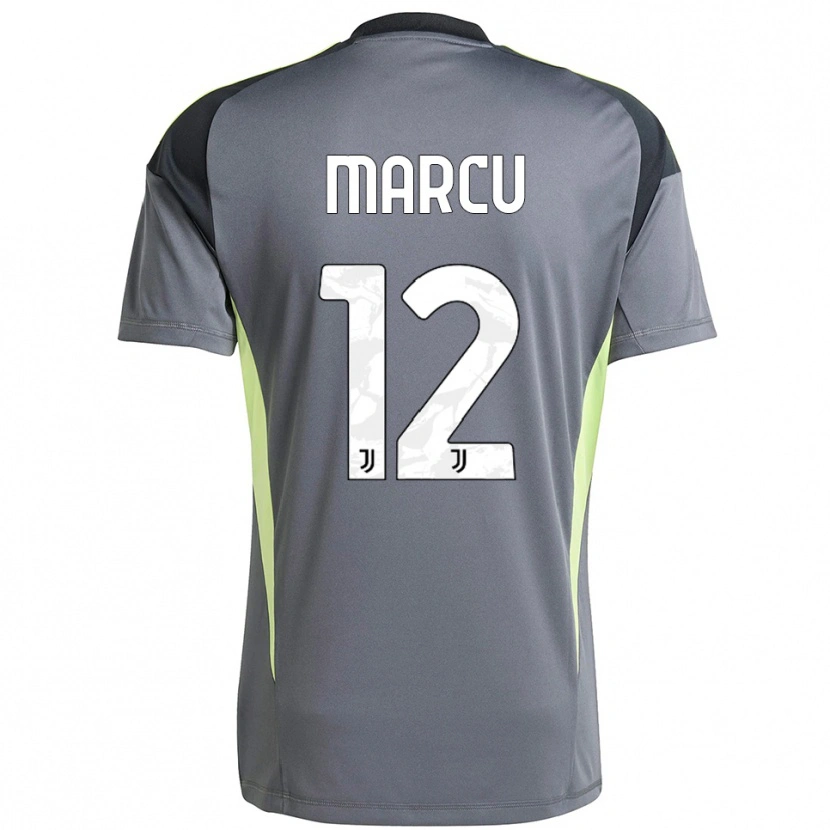 Danxen Uomo Alessio Marcu #12 Maglia Gara Portiere Grigio Scuro Bianco 2025/26 Maglietta
