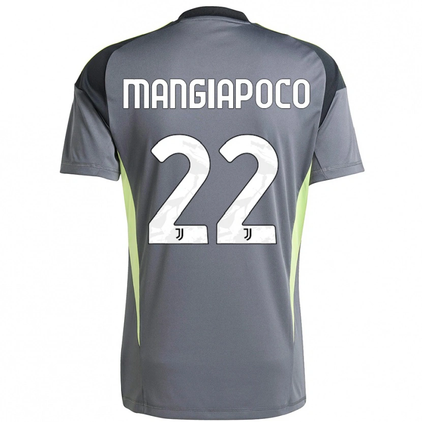 Danxen Uomo Stefano Mangiapoco #22 Maglia Gara Portiere Grigio Scuro Bianco 2025/26 Maglietta