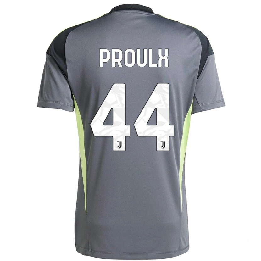 Danxen Uomo Lysianne Proulx #44 Maglia Gara Portiere Grigio Scuro Bianco 2025/26 Maglietta