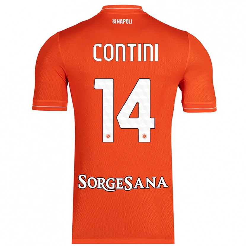 Danxen Uomo Nikita Contini #14 Maglia Gara Portiere Arancione Rosso Bianco 2025/26 Maglietta