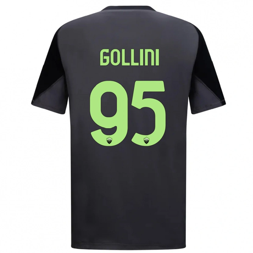 Danxen Uomo Pierluigi Gollini #95 Maglia Gara Portiere Nero Verde Chiaro 2025/26 Maglietta