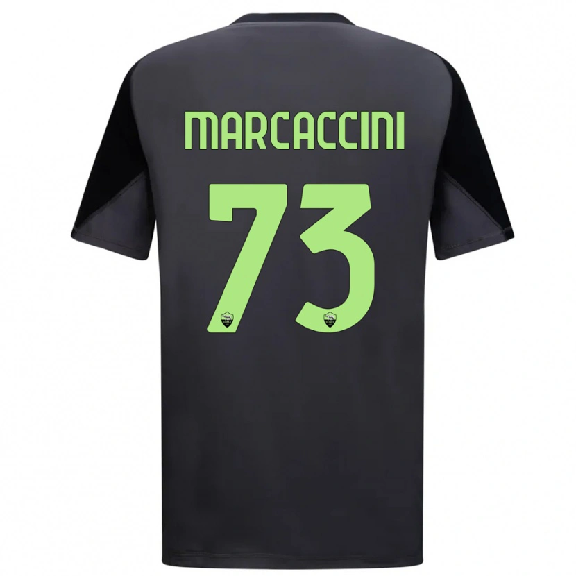 Danxen Uomo Alessio Marcaccini #73 Maglia Gara Portiere Nero Verde Chiaro 2025/26 Maglietta