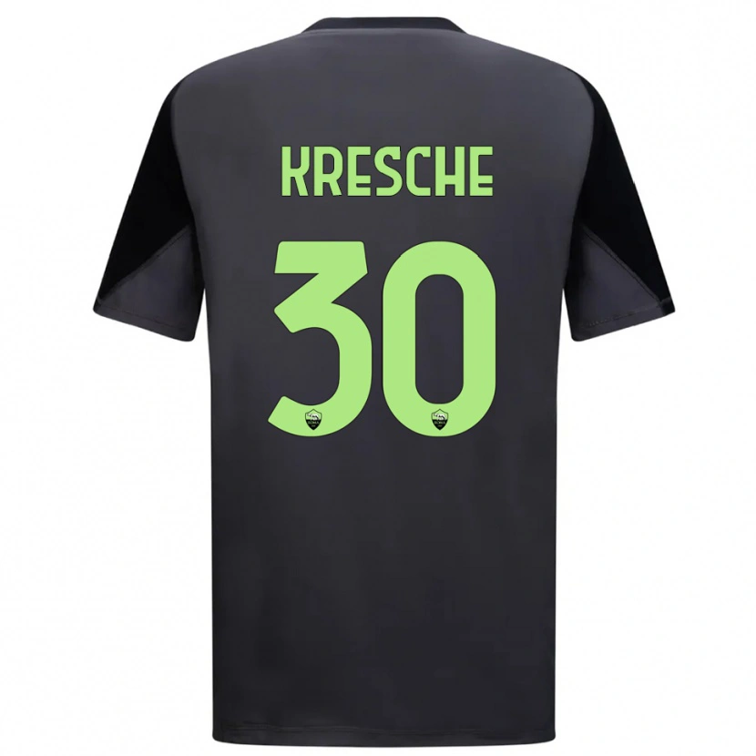 Danxen Uomo Isabella Kresche #30 Maglia Gara Portiere Nero Verde Chiaro 2025/26 Maglietta