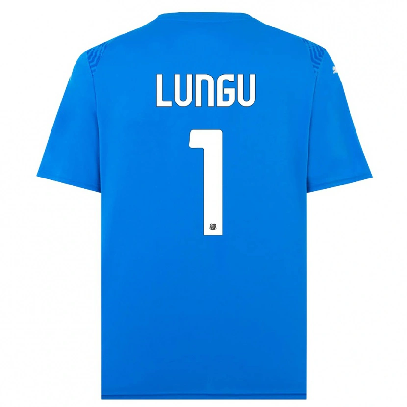 Danxen Uomo Luca Lungu #1 Maglia Gara Portiere Blu Bianco 2025/26 Maglietta