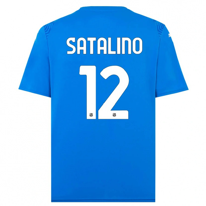 Danxen Uomo Giacomo Satalino #12 Maglia Gara Portiere Blu Bianco 2025/26 Maglietta