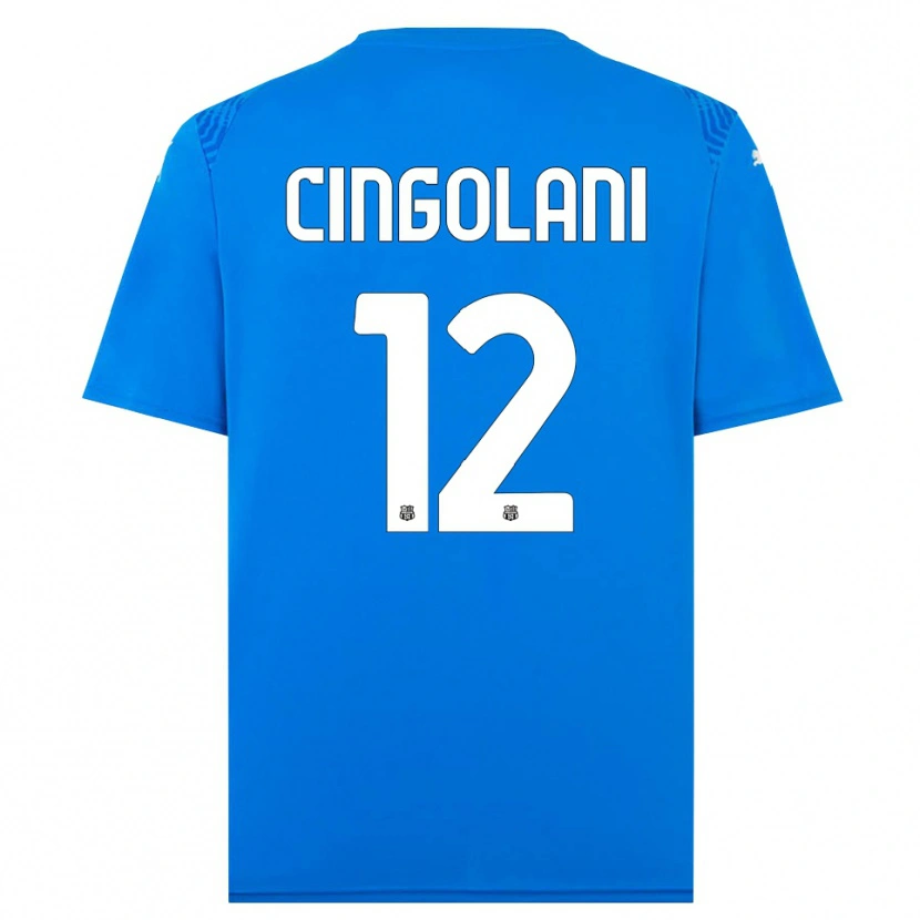Danxen Uomo Matteo Cingolani #12 Maglia Gara Portiere Blu Bianco 2025/26 Maglietta