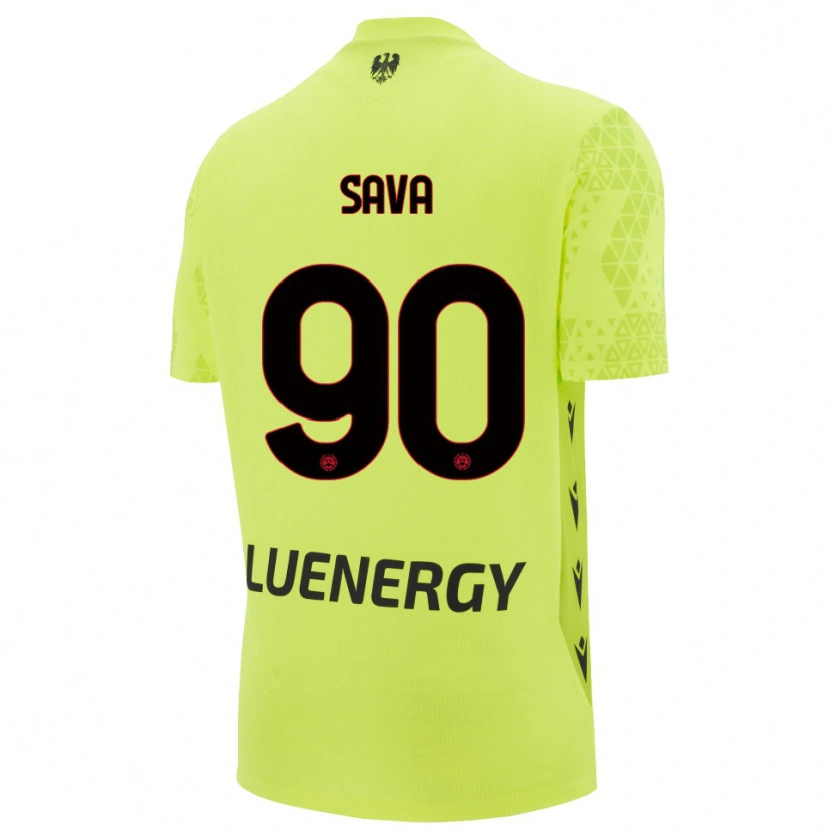 Danxen Uomo Răzvan Sava #90 Maglia Gara Portiere Verde Giallo Nero 2025/26 Maglietta