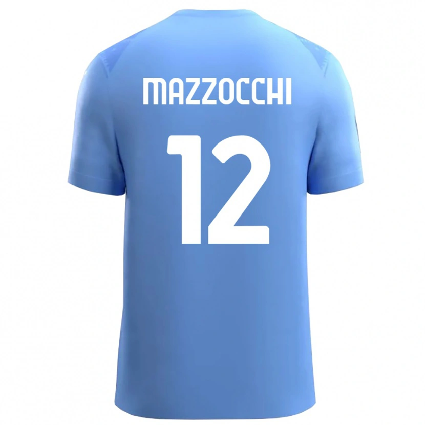 Danxen Uomo Alessandro Mazzocchi #12 Maglia Gara Portiere Azzurro Bianco 2025/26 Maglietta