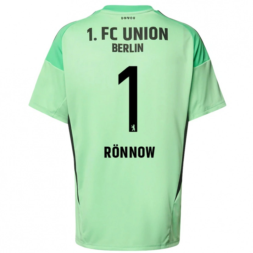 Danxen Uomo Frederik Rönnow #1 Maglia Gara Portiere Verde Chiaro Nero 2025/26 Maglietta